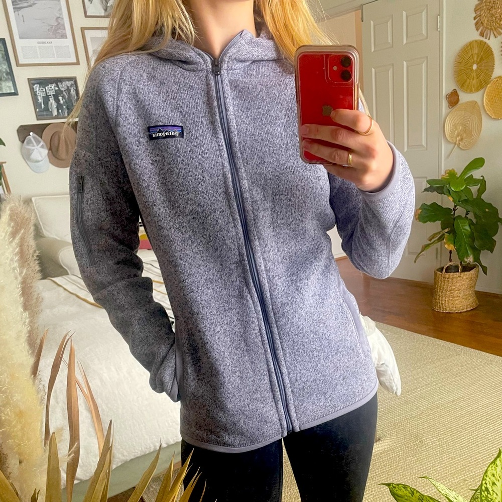 Womens Patagonia better sweat full zip hoodie - Smokey violet